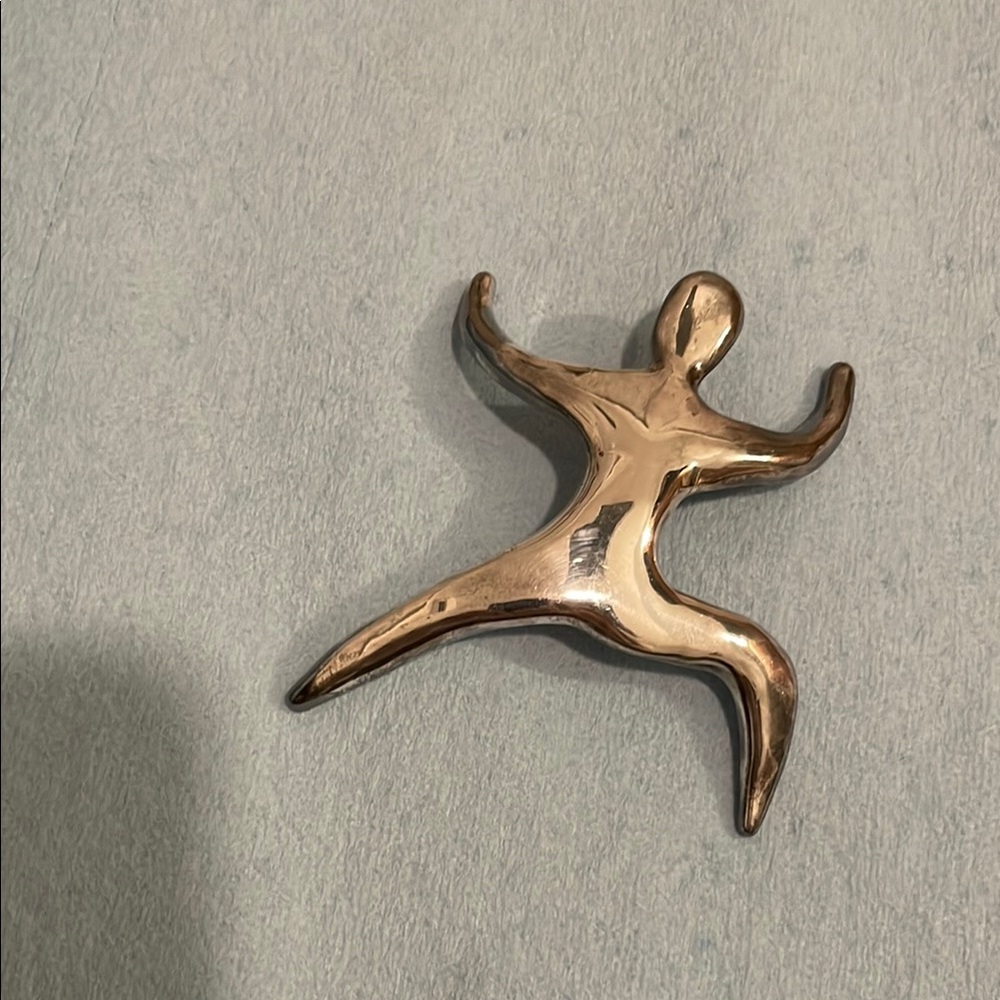 Bat Ami Le’ Homme .925 Silver Abstract Figure Brooch